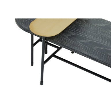Serrano Black Oak Veneer and Marble Coffee Table - Bargainia.com - 5018705484204
