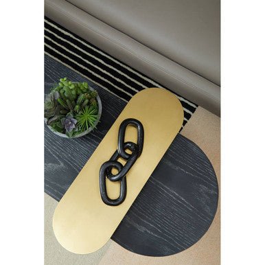 Serrano Black Oak Veneer and Marble Coffee Table - Bargainia.com - 5018705484204