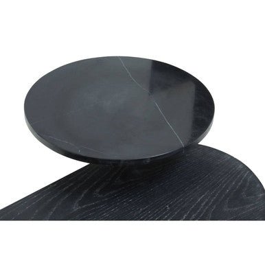 Serrano Black Oak Veneer and Marble Coffee Table - Bargainia.com - 5018705484204