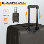 Set of 4 Soft Shell Suitcase Luggage Set, S,M, L, XL , Assorted Colours - Bargainia.com - 