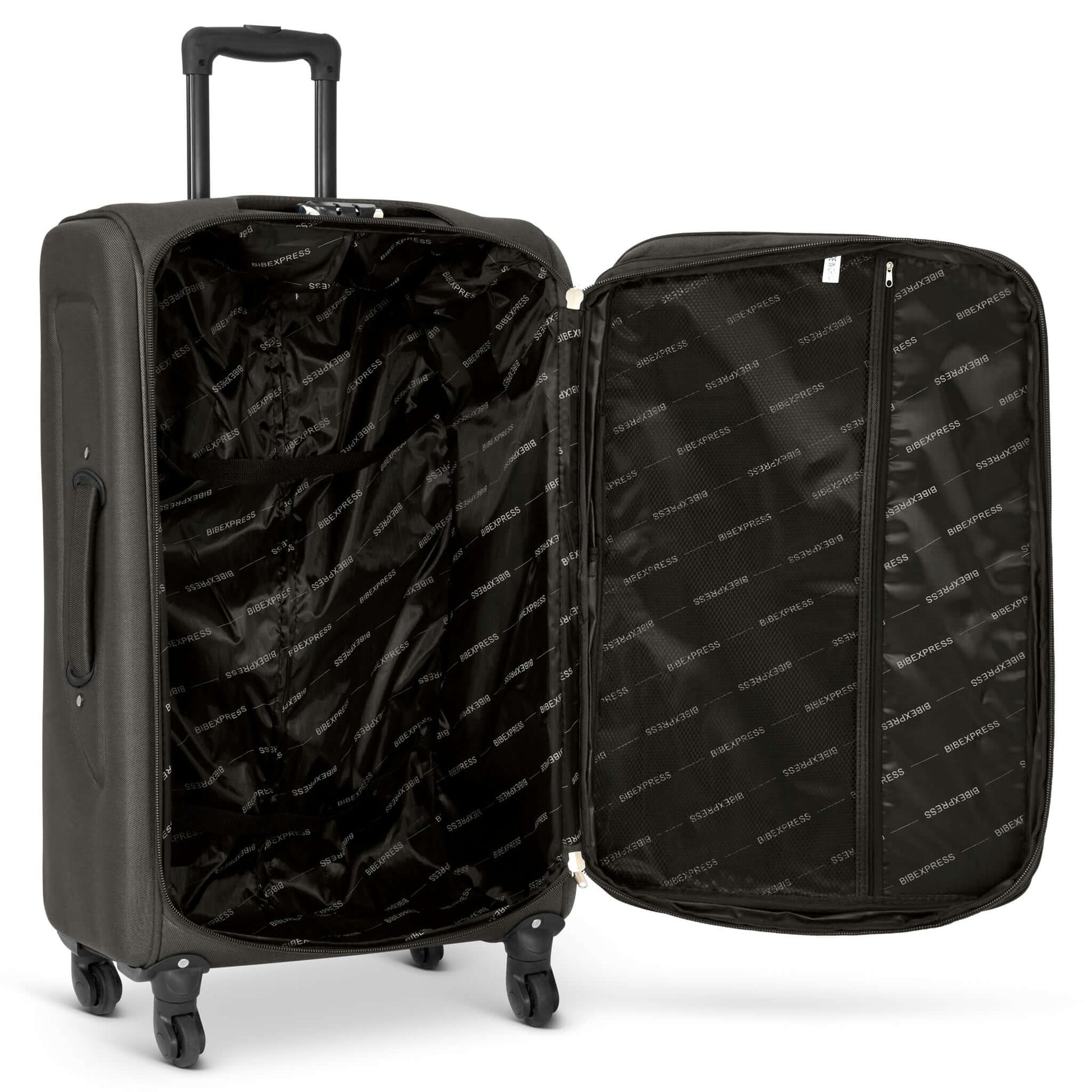 Set of 4 Soft Shell Suitcase Luggage Set, S,M, L, XL , Assorted Colours Bargainia