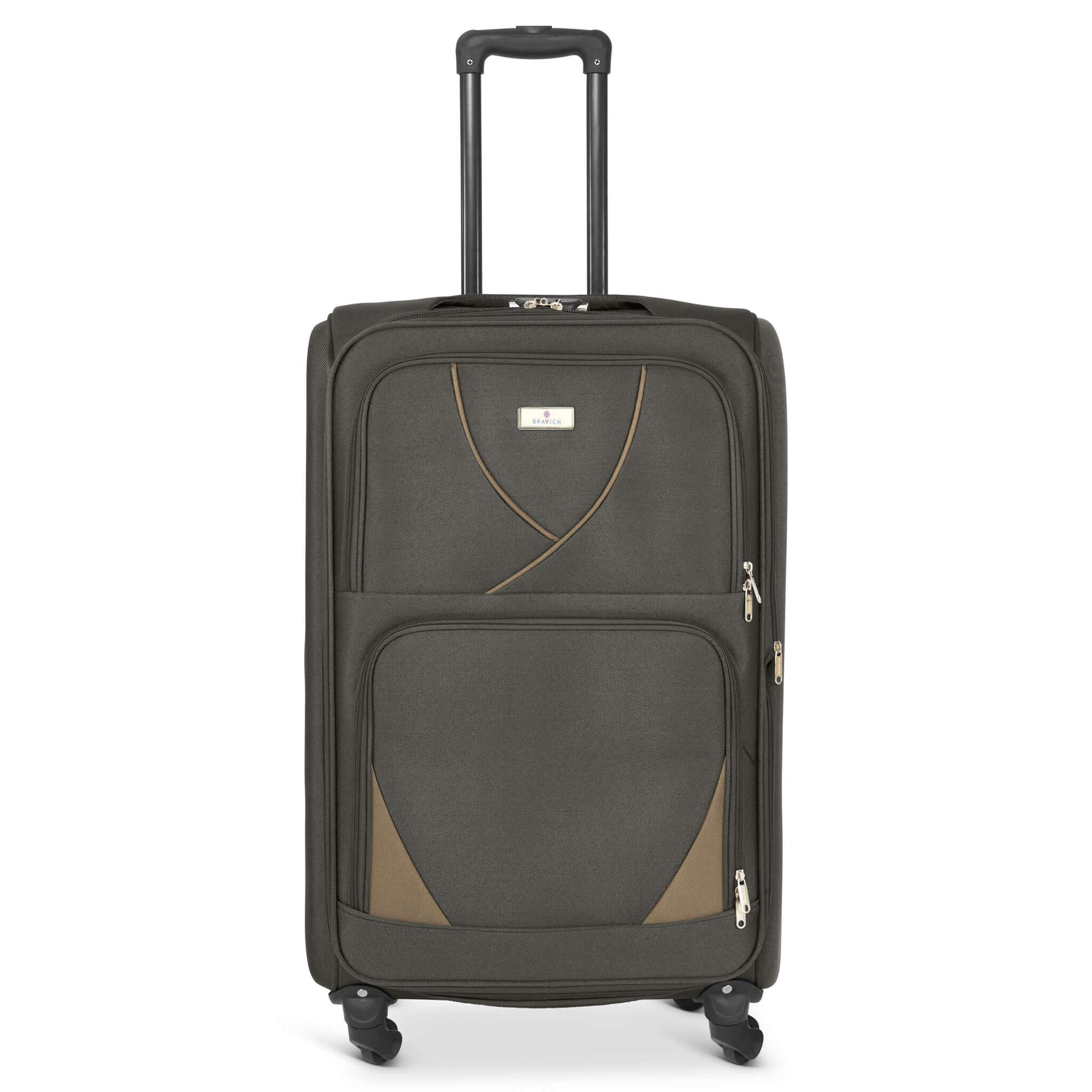 Set of 4 Soft Shell Suitcase Luggage Set, S,M, L, XL , Assorted Colours Bargainia