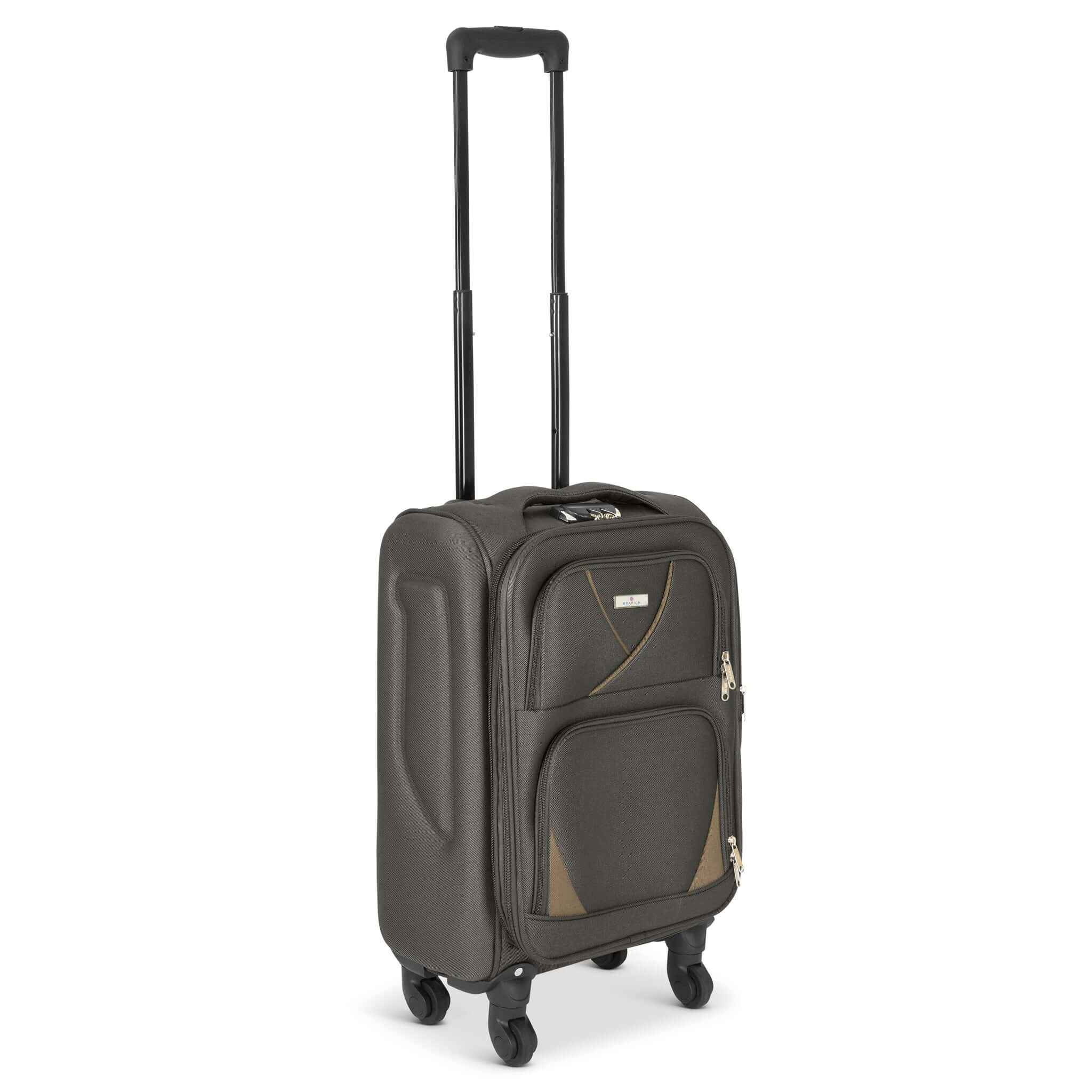 Set of 4 Soft Shell Suitcase Luggage Set, S,M, L, XL , Assorted Colours Bargainia