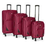Set of 4 Soft Shell Suitcase Luggage Set, S,M, L, XL , Assorted Colours - Bargainia.com - 