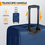 Set of 4 Soft Shell Suitcase Luggage Set, S,M, L, XL , Assorted Colours - Bargainia.com - 