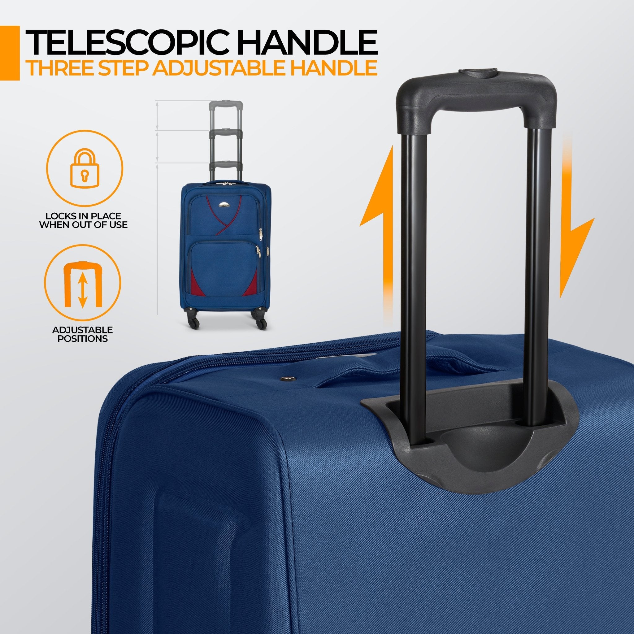 Set of 4 Soft Shell Suitcase Luggage Set, S,M, L, XL , Assorted Colours