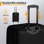 Set of 4 Soft Shell Suitcase Luggage Set, S,M, L, XL , Assorted Colours - Bargainia.com - 