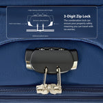 Set of 4 Soft Shell Suitcase Luggage Set, S,M, L, XL , Assorted Colours - Bargainia.com - 