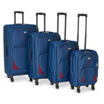 Set of 4 Soft Shell Suitcase Luggage Set, S,M, L, XL , Assorted Colours - Bargainia.com - 