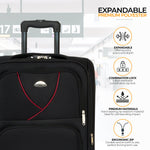 Set of 4 Soft Shell Suitcase Luggage Set, S,M, L, XL , Assorted Colours - Bargainia.com - 