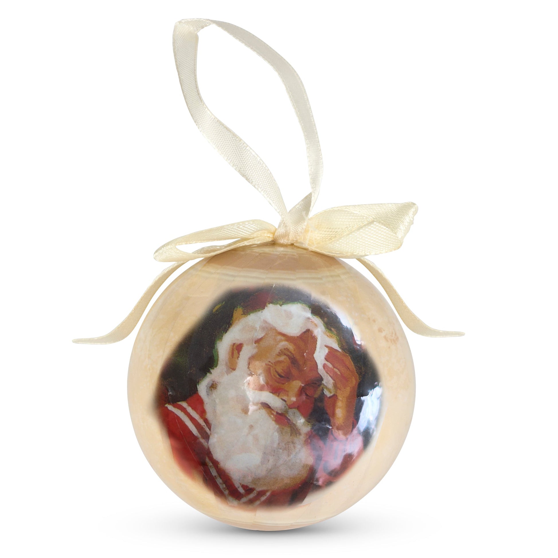 Set of 6 Christmas Baubles - Classic Santa Baubles Clearance