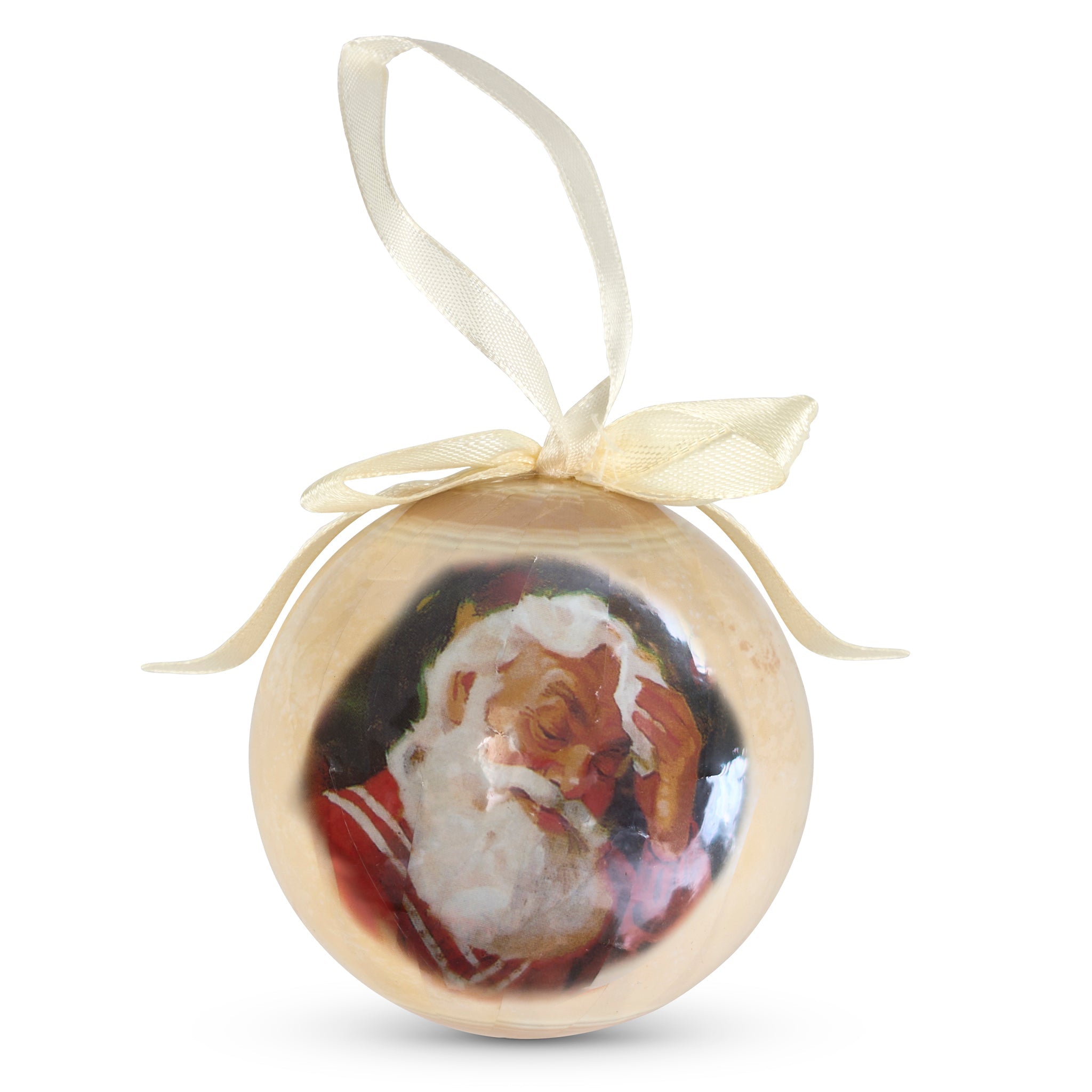 Set of 6 Christmas Baubles - Classic Santa Baubles Clearance