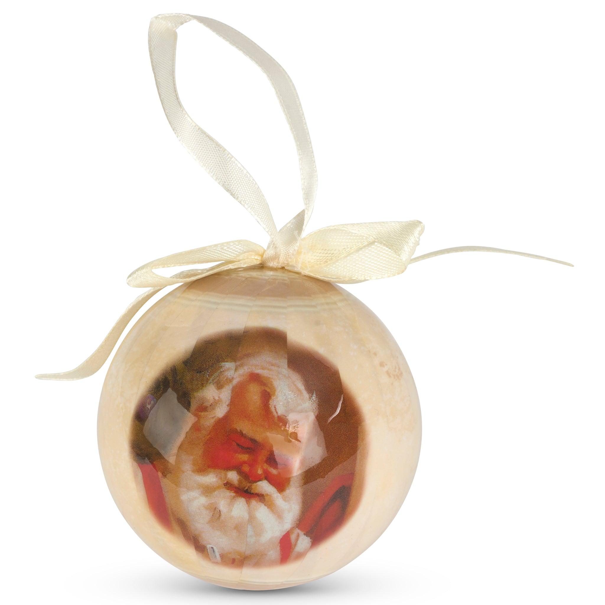 Set of 6 Christmas Baubles - Classic Santa Baubles Clearance