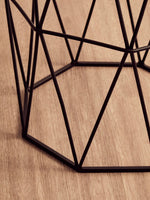 Shalimar Octagonal Black Finish Side Table - Bargainia.com - 5018705469164