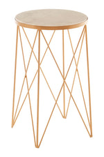 Shalimar Round Marble Top Side Table - Bargainia.com - 5018705394961