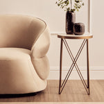 Shalimar Round Marble Top Side Table - Bargainia.com - 5018705394961