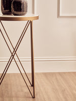 Shalimar Round Marble Top Side Table - Bargainia.com - 5018705394961