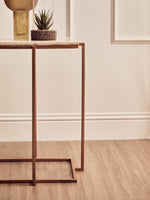 Shalimar Side Table With Gold Finish Legs - Bargainia.com - 5018705394954