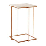 Shalimar Side Table With Gold Finish Legs - Bargainia.com - 5018705394954