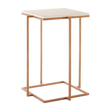 Shalimar Side Table With Gold Finish Legs - Bargainia.com - 5018705394954