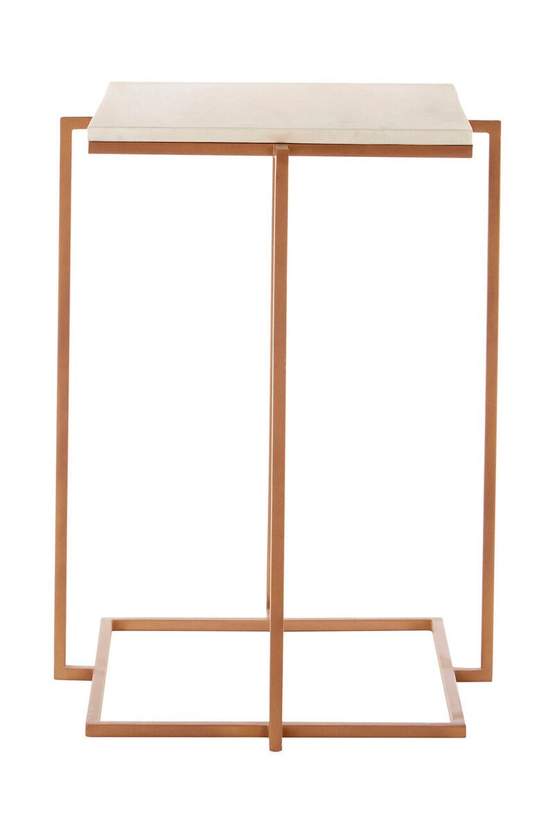 Shalimar Side Table With Gold Finish Legs - Bargainia.com - 5018705394954