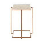 Shalimar Side Table With Gold Finish Legs - Bargainia.com - 5018705394954