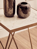 Shalimar Square Marble Top Side Table - Bargainia.com - 5018705394978