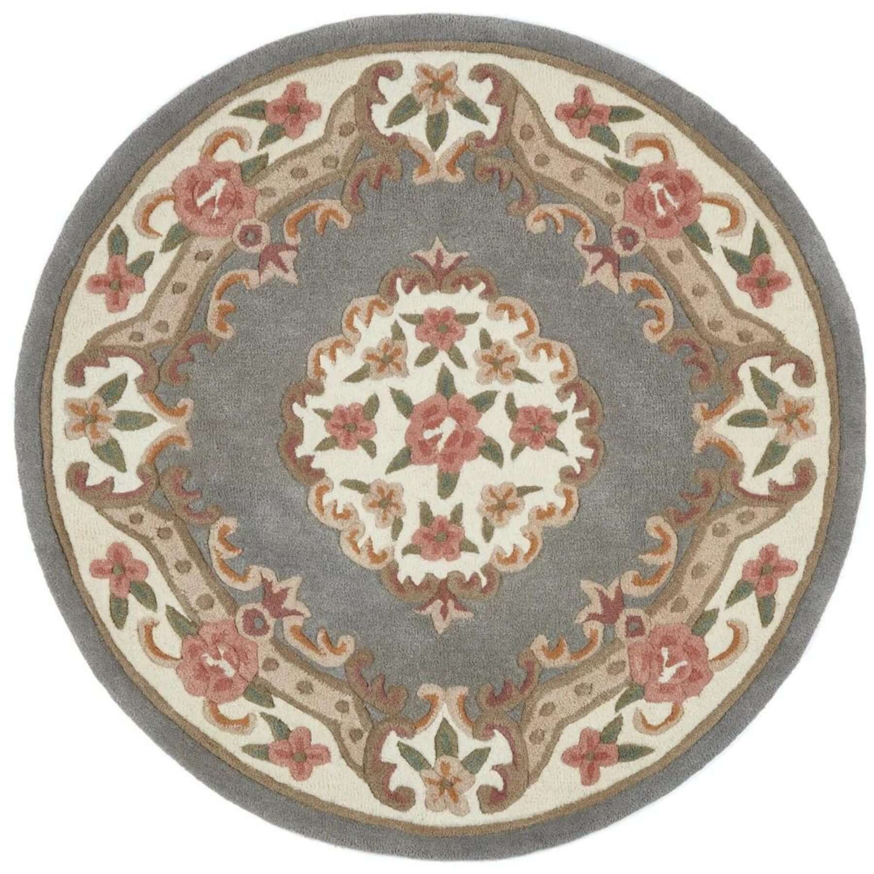 Shensi Grey Medallion Rug - Bargainia.com - 5026134562127 - SHENSI_GREYXX_120X120