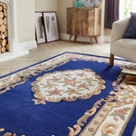 Shensi Navy Blue Medallion Rug - Bargainia.com - 