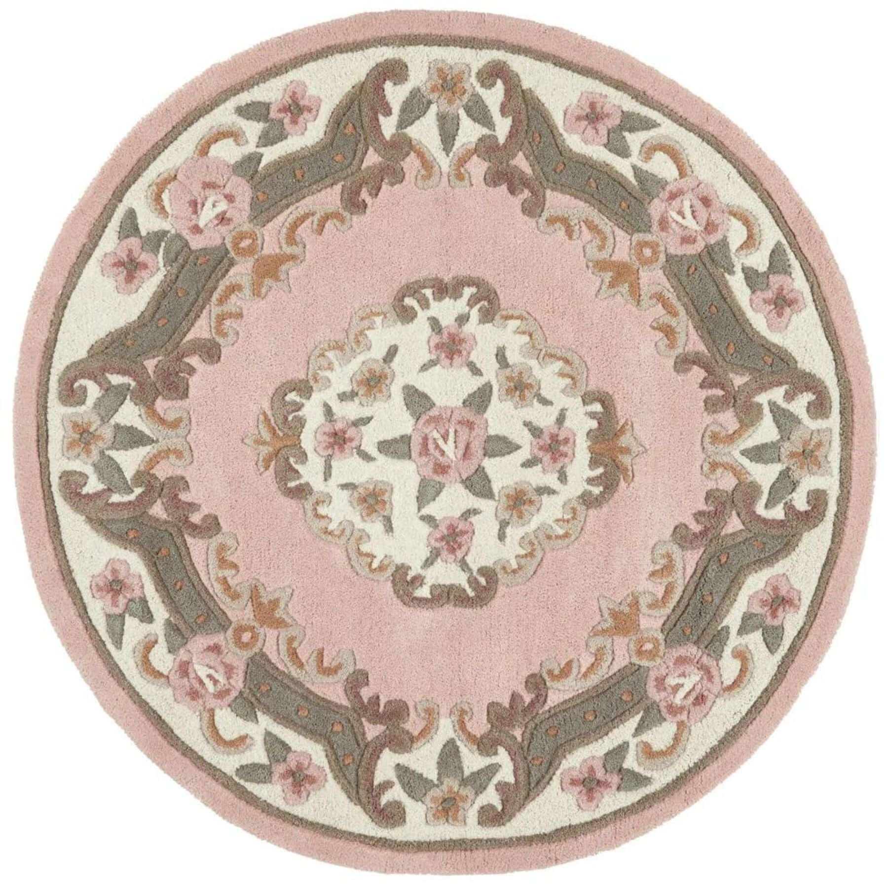 Shensi Pink Medallion Rug - Bargainia.com - 5026134022898 - SHENSI_PINKXX_120X120