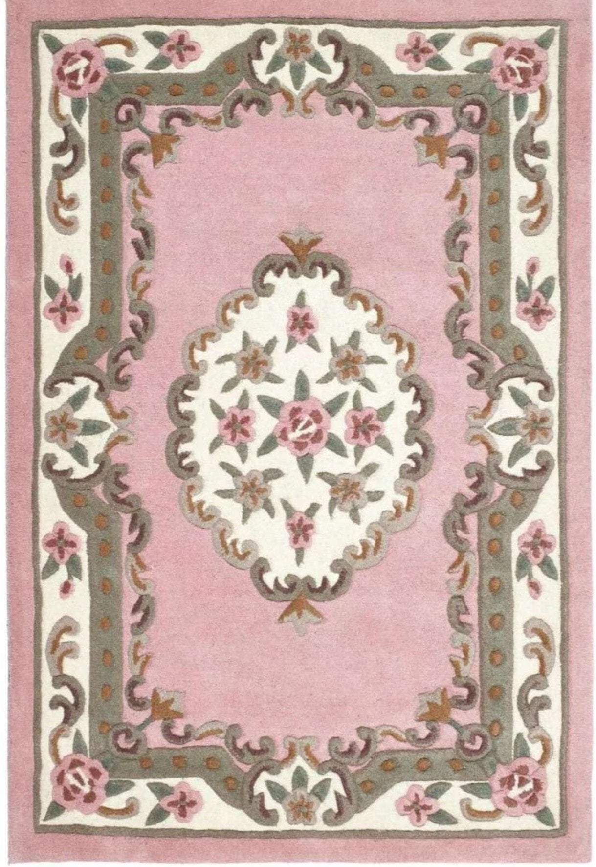 Shensi Pink Medallion Rug - Bargainia.com - 5026134023048 - SHENSI_PINKXX_060X120