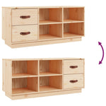 Shoe Bench 100x34x45 cm Solid Wood Pine - Bargainia.com - 