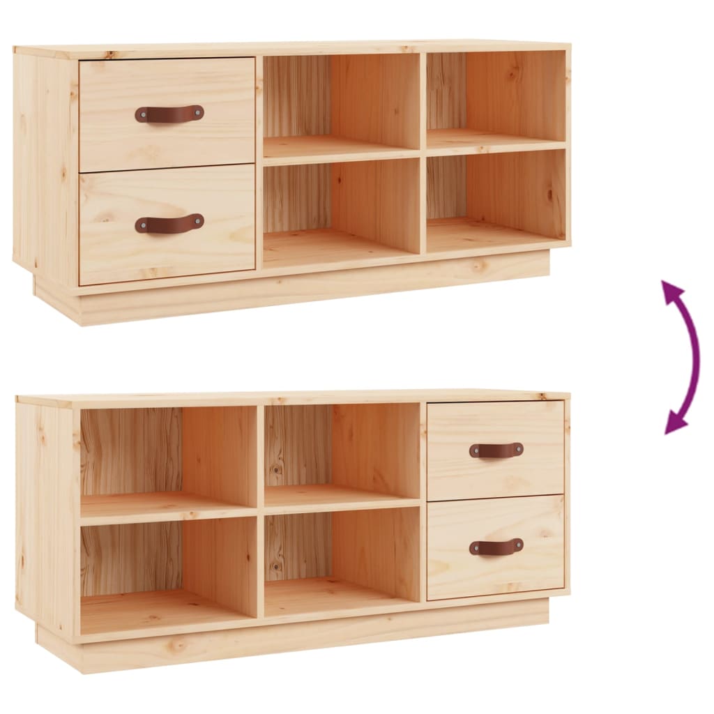 Shoe Bench 100x34x45 cm Solid Wood Pine - Bargainia.com - 