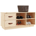 Shoe Bench 100x34x45 cm Solid Wood Pine - Bargainia.com - 