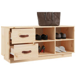 Shoe Bench 100x34x45 cm Solid Wood Pine - Bargainia.com - 