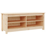 Shoe Bench 110x38x45.5 cm Solid Wood Pine - Bargainia.com - 