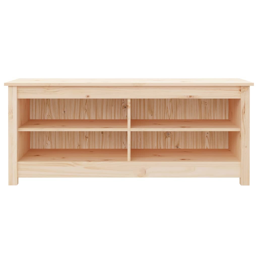 Shoe Bench 110x38x45.5 cm Solid Wood Pine - Bargainia.com - 