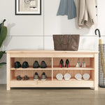 Shoe Bench 110x38x45.5 cm Solid Wood Pine - Bargainia.com - 