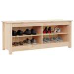 Shoe Bench 110x38x45.5 cm Solid Wood Pine - Bargainia.com - 