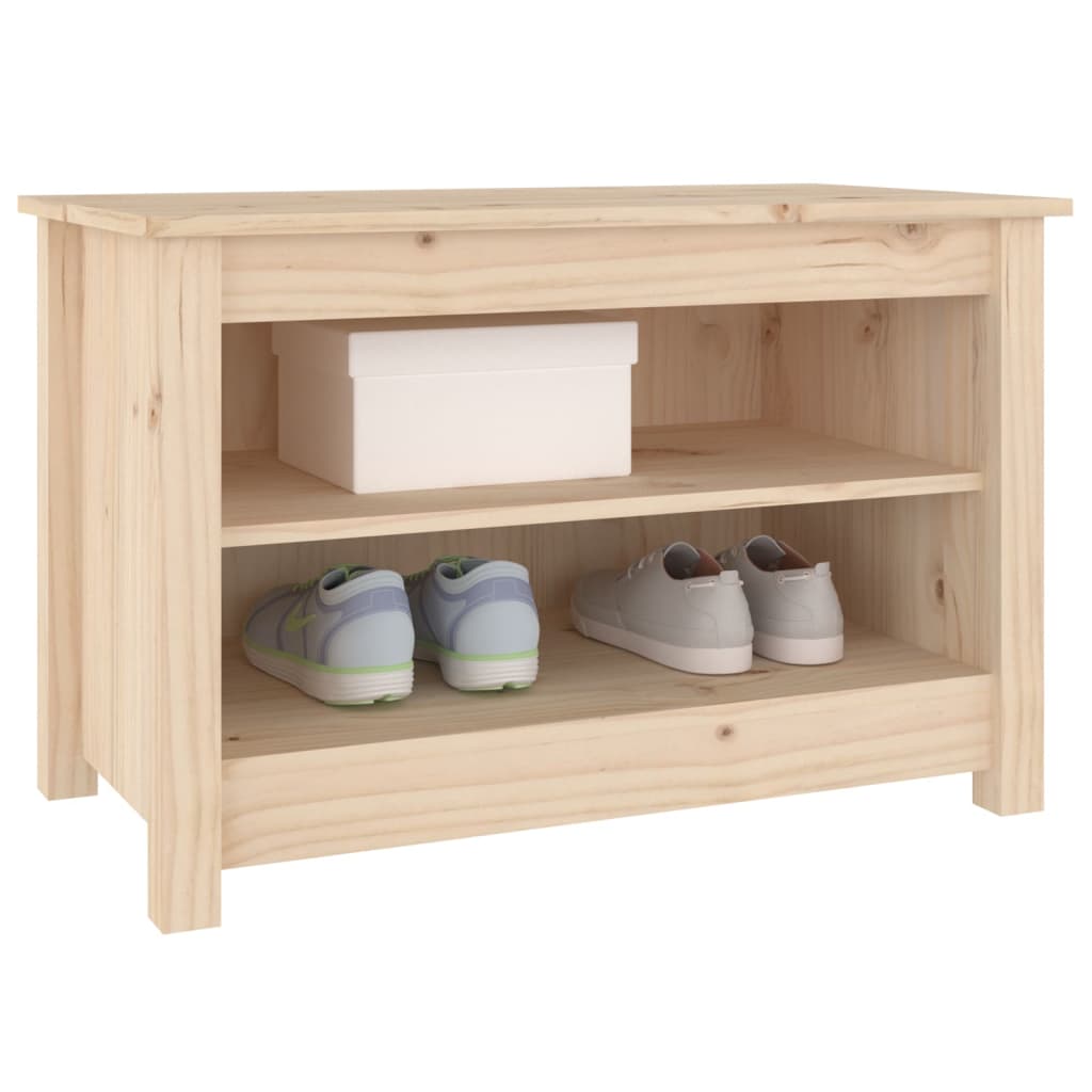 Shoe Bench 70x38x45.5 cm Solid Wood Pine - Bargainia.com - 