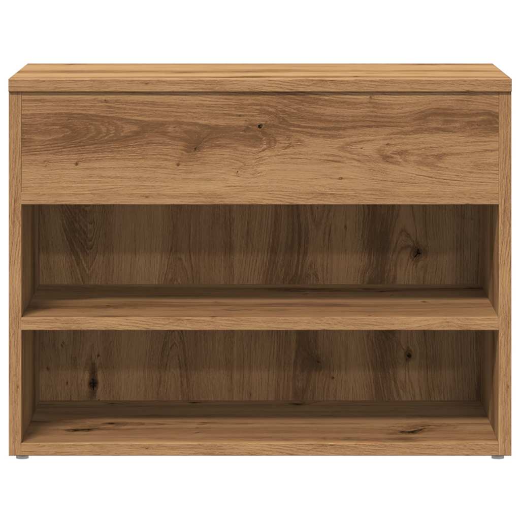 Shoe Bench Artisan Oak 60x30x45 cm Engineered Wood - Bargainia.com - 