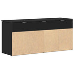 Shoe Bench Black 102x30.5x45 cm Engineered Wood - Bargainia.com - 