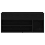 Shoe Bench Black Oak 102x30.5x45 cm Engineered Wood - Bargainia.com - 