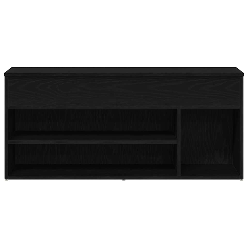 Shoe Bench Black Oak 102x30.5x45 cm Engineered Wood - Bargainia.com - 
