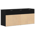 Shoe Bench Black Oak 102x30.5x45 cm Engineered Wood - Bargainia.com - 