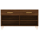 Shoe Bench Brown Oak 102x35x55 cm Engineered Wood - Bargainia.com - 