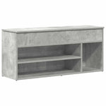 Shoe Bench Concrete Grey 102x30.5x45 cm Engineered Wood - Bargainia.com - 