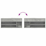 Shoe Bench Concrete Grey 102x30.5x45 cm Engineered Wood - Bargainia.com - 