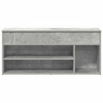 Shoe Bench Concrete Grey 102x30.5x45 cm Engineered Wood - Bargainia.com - 