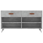 Shoe Bench Concrete Grey 102x35x55 cm Engineered Wood - Bargainia.com - 